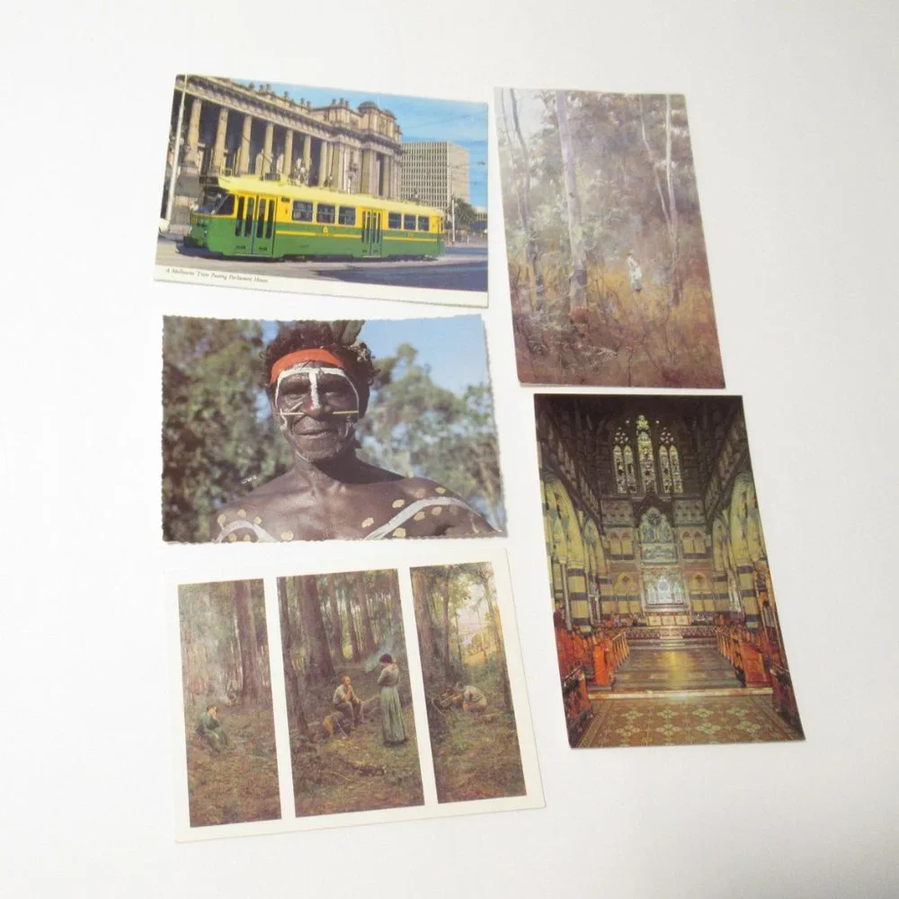 Vintage Galapagos map and post cards